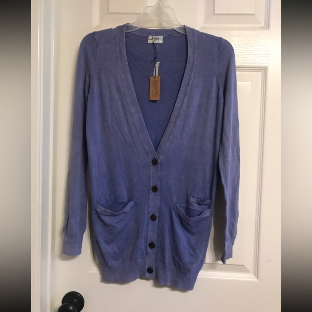 Wallace Madewell Boyfriend Cardigan Sweater Womens Size xsmall Color Wash Blue